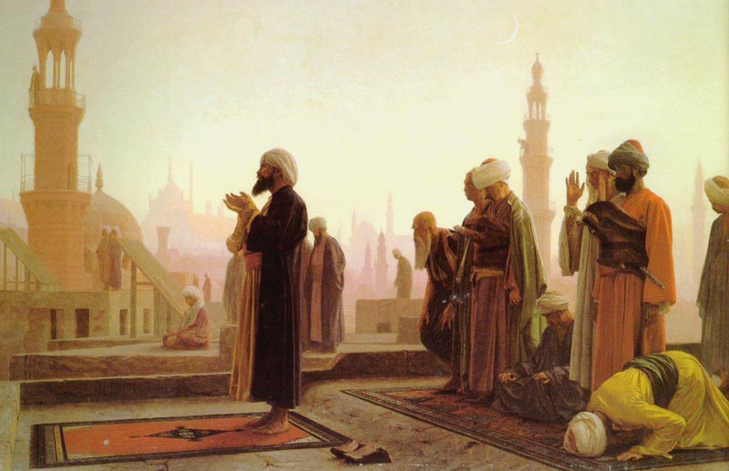 Абу Бакр возглавляет молитву мусульман