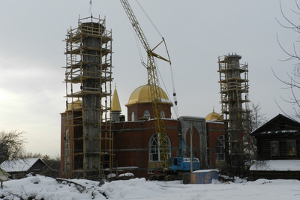 Началось возведение двух минаретов Центральной мечети Ижевска