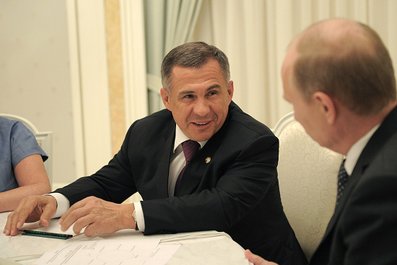 Президент России Владимир Путин встретился с главой Татарстана Рустамом Миннихановым