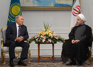 Президент Казахстана Нурсултан Назарбаев встретился с Президентом Ирана Хасаном Рухани