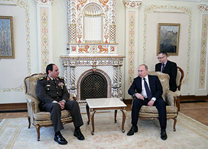 Путин провел встречу с министром обороны Египта Ас-Сиси