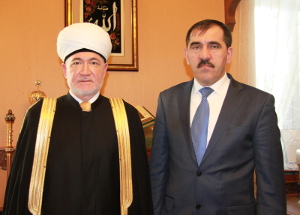 Встреча муфтия шейха Равиля Гайнутдина с главой Ингушетии Юнус-Беком Евкуровым