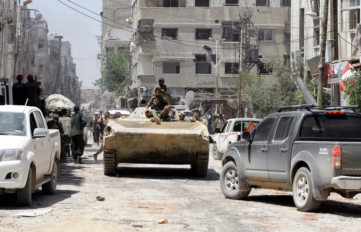 На восточной окраине Дамаска идут бои, городские кварталы обстреливаются из минометов