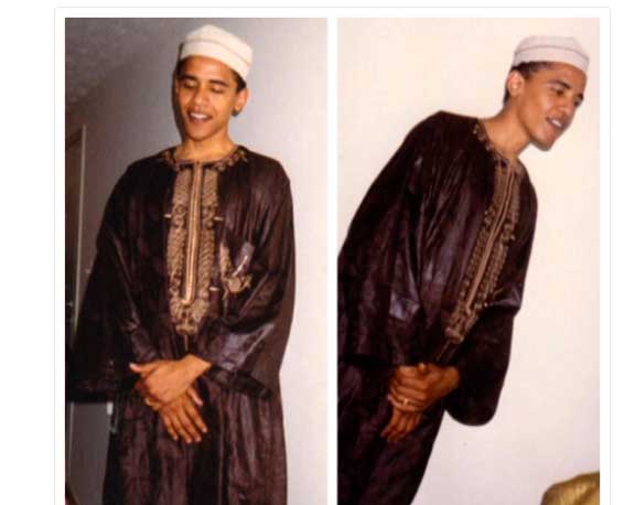 В интернете появились снимки Барака Обамы в мусульманской одежде