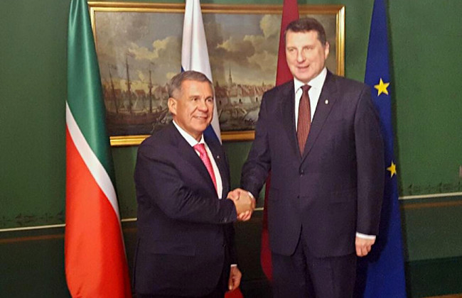 Президент РТ Рустам Минниханов  прибыл с рабочим визитом в Латвию