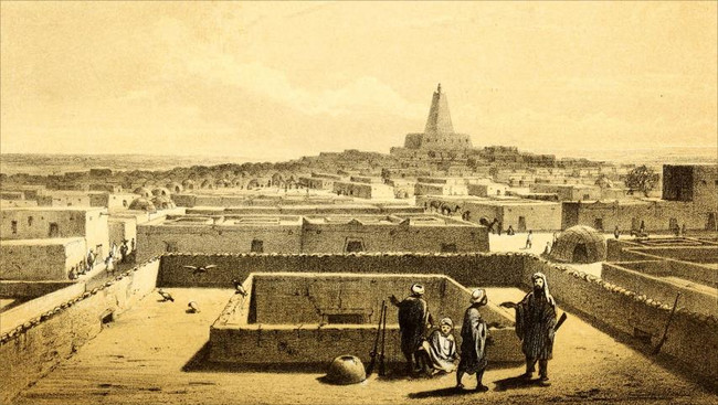 Картина 1858 г. На ней исследователь Генрих Барт изобразил город Томбу