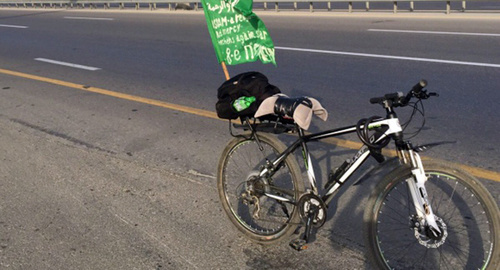 Жители Чечни отправились в паломничество на велосипедах
