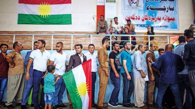 На референдум о независимости Иракского Курдистана  пришли 3,3 млн человек