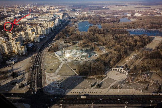 Соборная мечеть Минска с высоты
