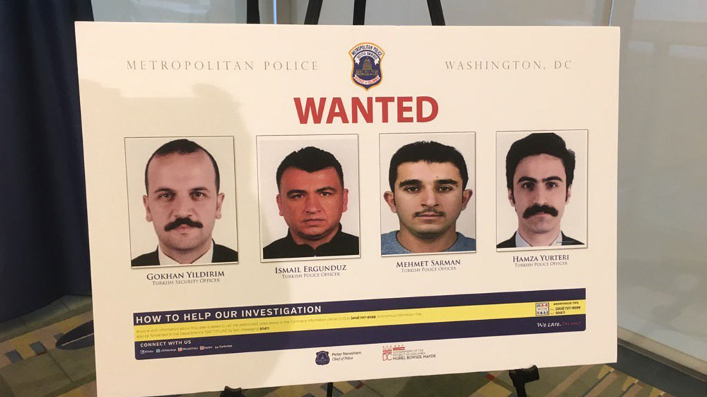 Полиция США выдала ордеры на арест охранников Эрдогана